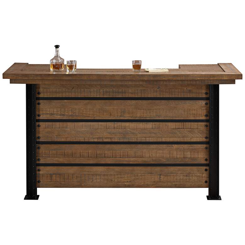 Image 1 Gateway 78 inch Wide Hand-Crafted Reclaimed Wood Bar