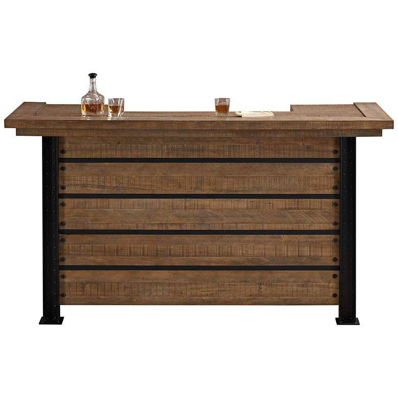 Image 1 Gateway 78" Wide Hand-Crafted Reclaimed Wood Bar