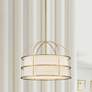 2_Gateway Park 20" Wide Soft Brass 5-Light Drum Pendant