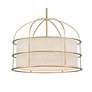4_Gateway Park 20" Wide Soft Brass 5-Light Drum Pendant more views