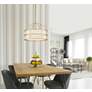 6_Gateway Park 20" Wide Soft Brass 5-Light Drum Pendant more views