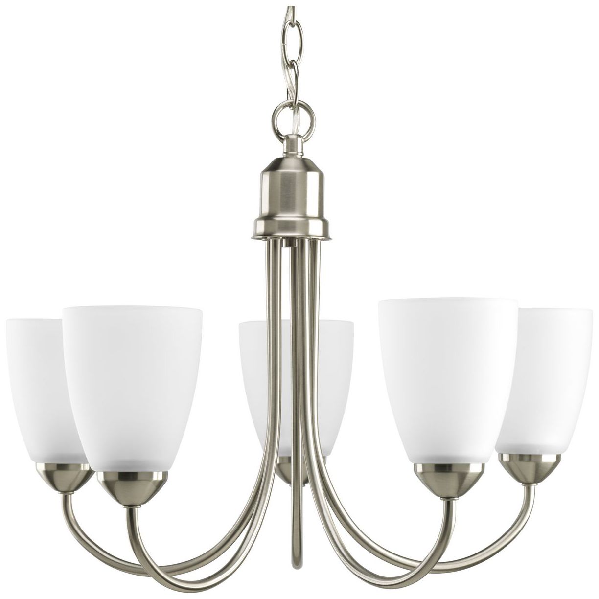 Thumbnail1 of Gather Collection Five-Light Etched Glass Chandelier Light