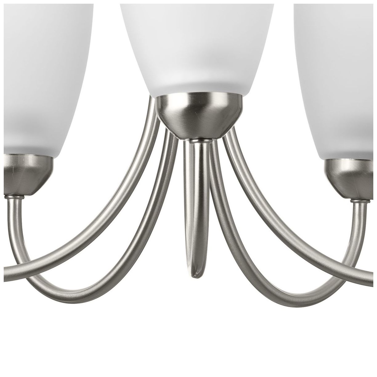 Gather Collection Five-Light Etched Glass Chandelier Light