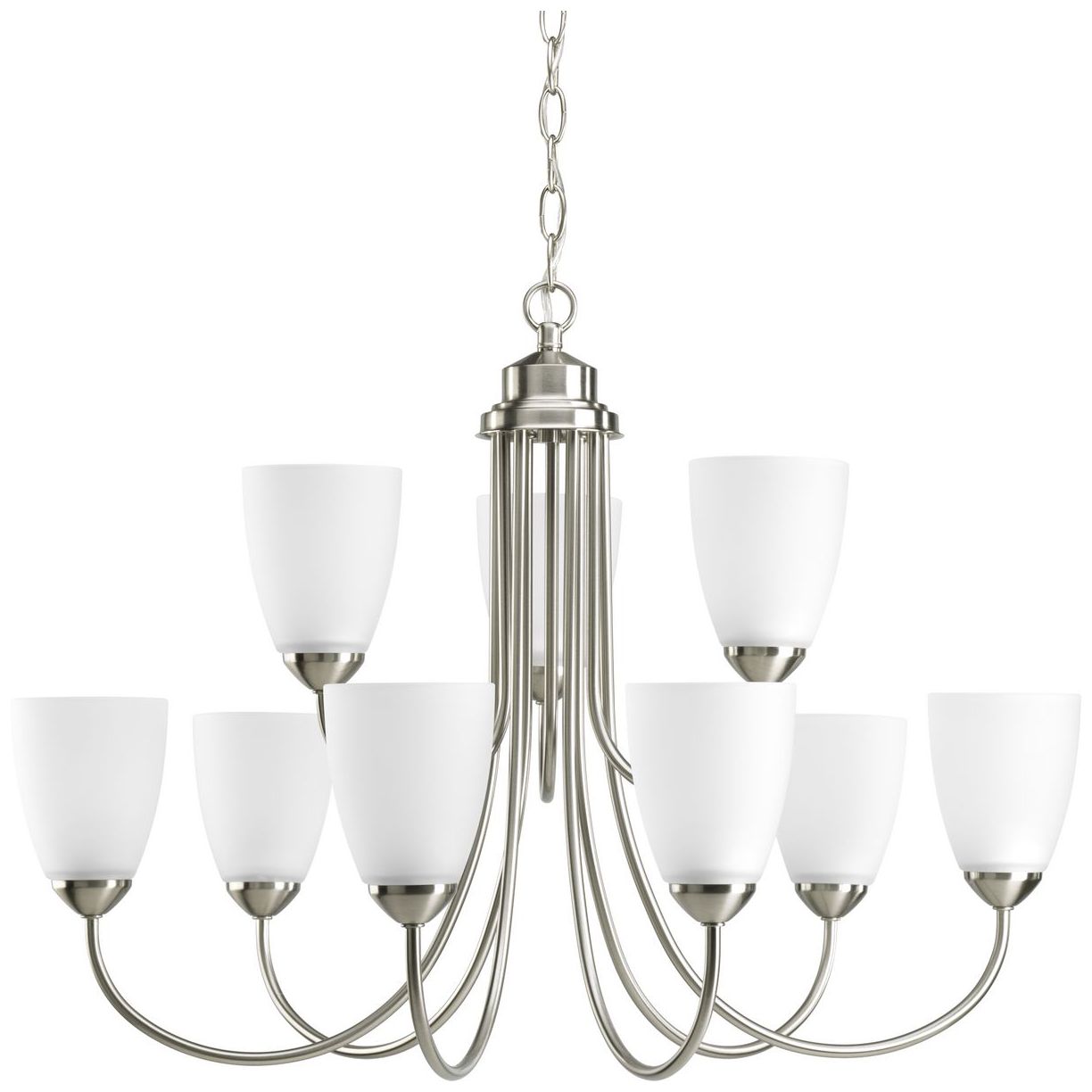 Gather Collection Nine-Light, Two-Tier Chandelier