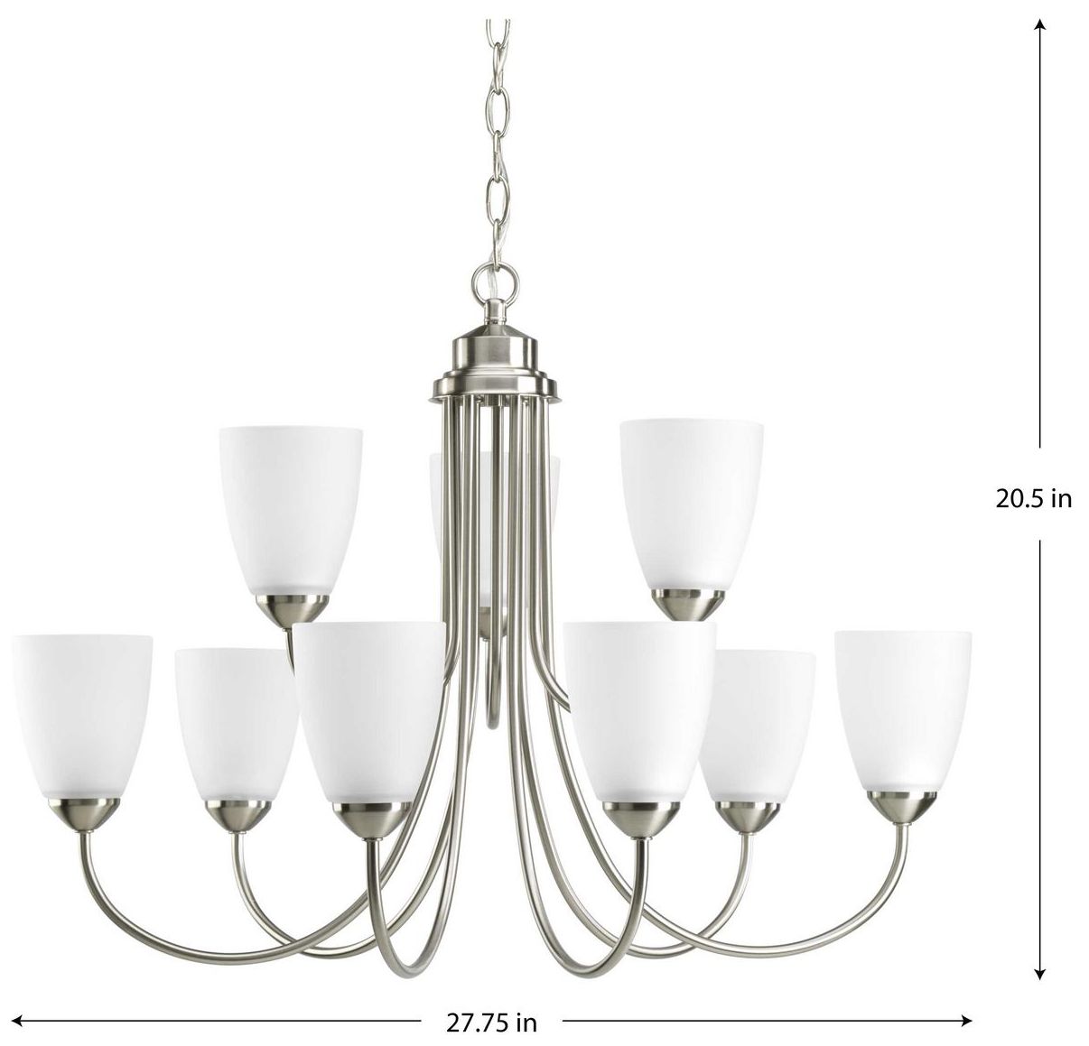 Image 4 Gather Collection Nine-Light, Two-Tier Chandelier more views