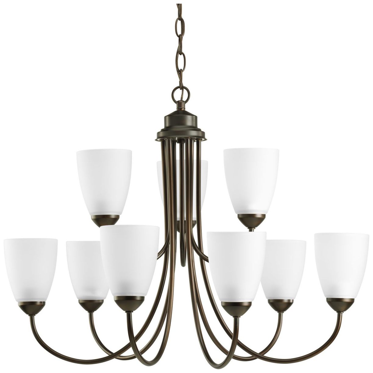 Gather Collection Nine-Light, Two-Tier Chandelier