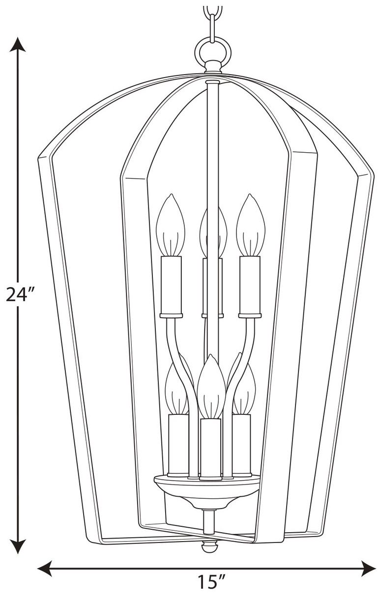 Image 4 Gather Collection Six-Light Foyer Pendant more views