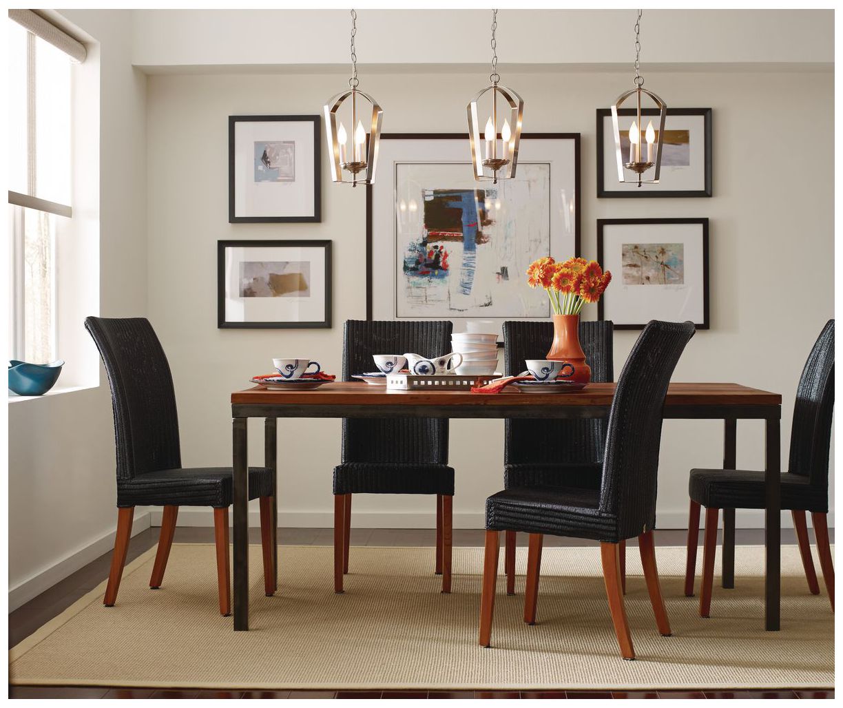 Image 2 Gather Collection Three-Light Foyer Pendant more views