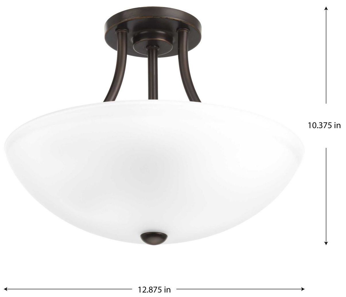 Image 3 Gather Collection Two-Light 12-7/8" Semi-Flush Convertible more views