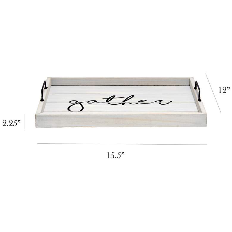 Image 7 Gather" Decorative Wood Serving Tray more views