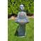 Gathering Girl 30" High Bronze Patina Outdoor Bird Bath