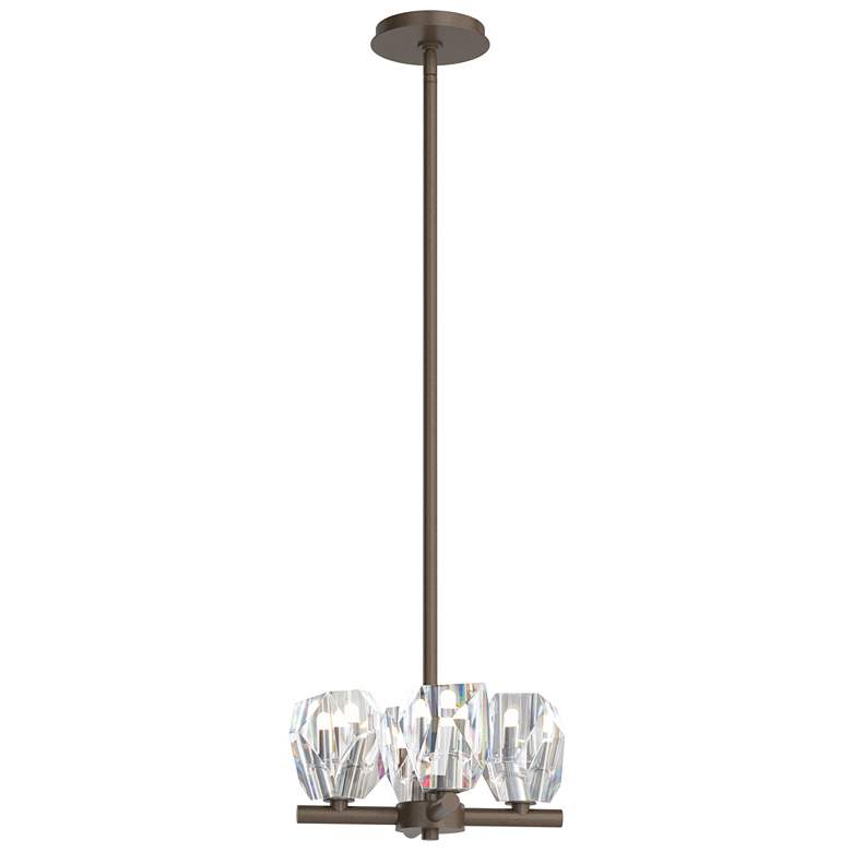 Image 1 Gatsby 11.6 inch Wide 4-Light Crystal Accented Bronze Semi-Flush/Pendant