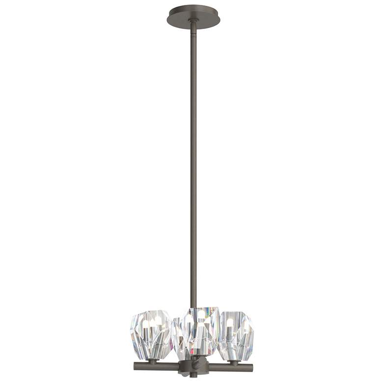 Image 1 Gatsby 11.6" Wide 4-Light Crystal Accented Dark Smoke Semi-Flush/Penda
