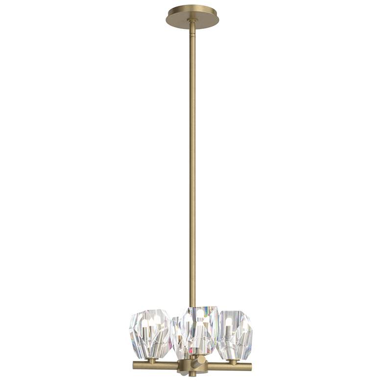 Image 1 Gatsby 11.6" Wide 4-Light Crystal Accented Soft Gold Semi-Flush/Pendan