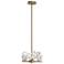Gatsby 11.6" Wide 4-Light Crystal Accented Soft Gold Semi-Flush/Pendan