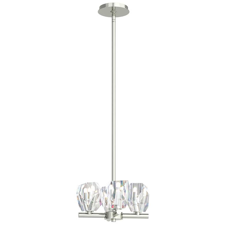 Image 1 Gatsby 11.6" Wide 4-Light Crystal Accented Sterling Semi-Flush/Pendant