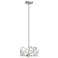 Gatsby 11.6" Wide 4-Light Crystal Accented Sterling Semi-Flush/Pendant
