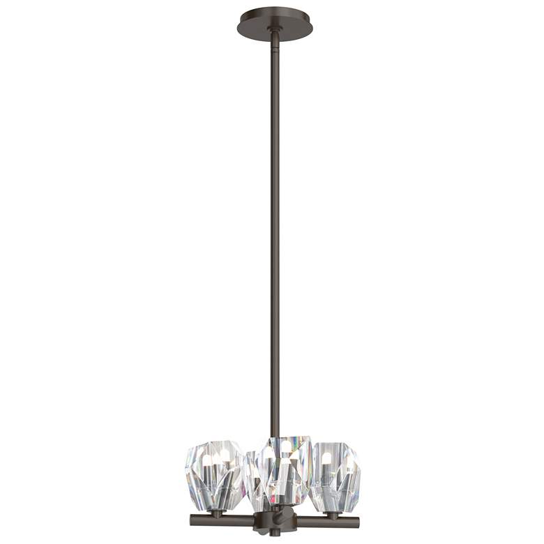 Image 1 Gatsby 11.6 inchW 4-Light Crystal Accented Oil Rubbed Bronze Semi-Flush