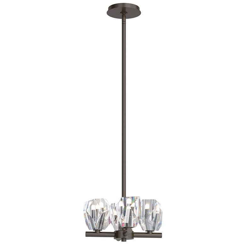 Image 1 Gatsby 11.6"W 4-Light Crystal Accented Oil Rubbed Bronze Semi-Flush