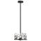 Gatsby 11.6"W 4-Light Crystal Accented Oil Rubbed Bronze Semi-Flush