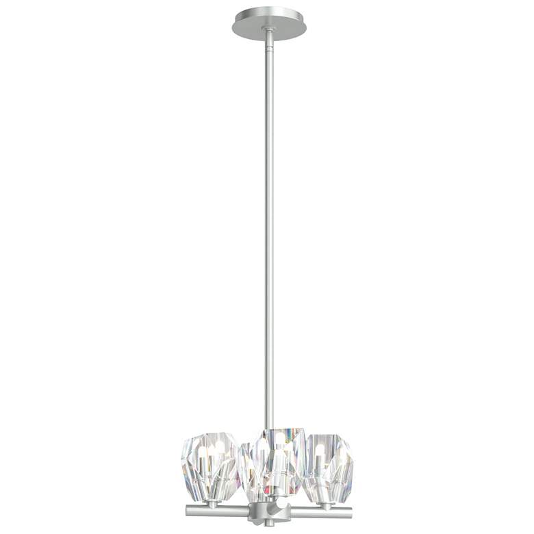 Image 1 Gatsby 11.6"W 4-Light Crystal Accented Vintage Platinum Semi-Flush/Pen