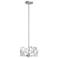 Gatsby 11.6"W 4-Light Crystal Accented Vintage Platinum Semi-Flush/Pen