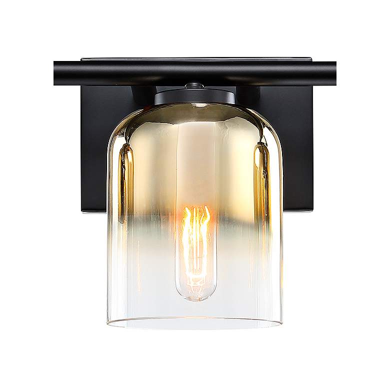 Image 4 Gatsby 24" Wide 3-Light Gold Ombre and Matte Black Vanity Bath Light more views