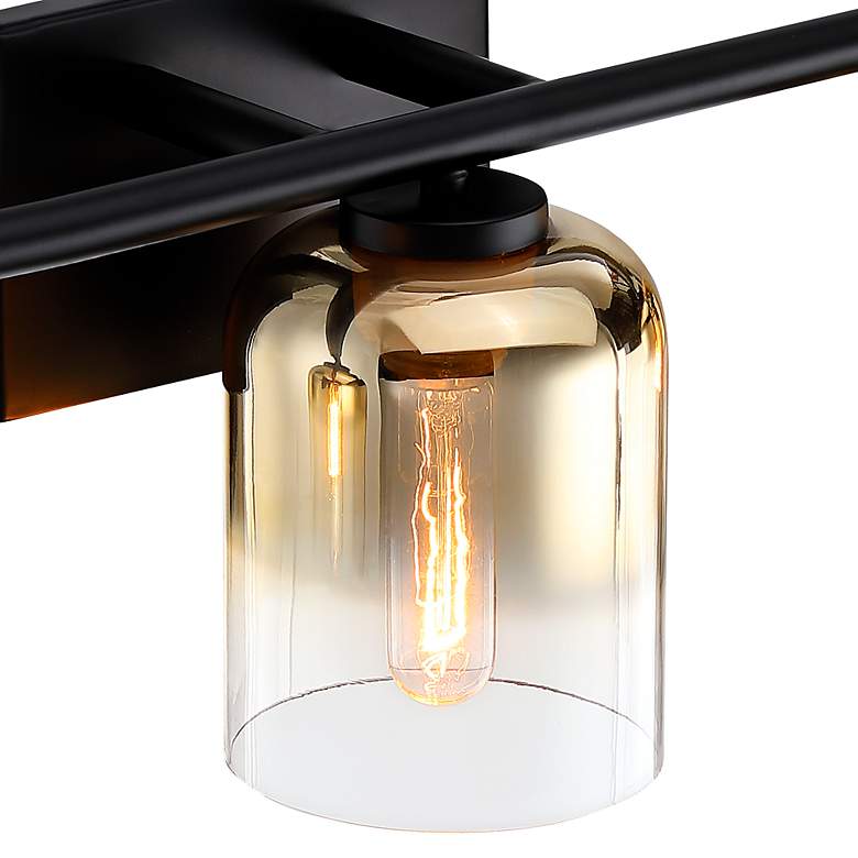 Image 5 Gatsby 24" Wide 3-Light Gold Ombre and Matte Black Vanity Bath Light more views