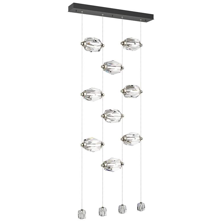 Image 1 Gatsby 27.5" Wide 9-Light Crystal Black Standard LED Pendant
