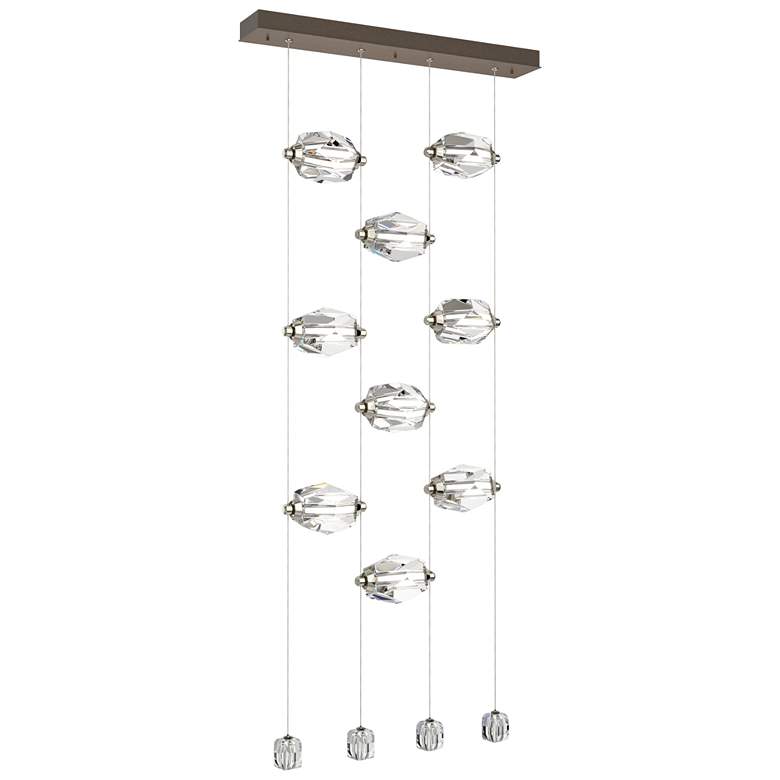 Image 1 Gatsby 27.5 inch Wide 9-Light Crystal Bronze Standard LED Pendant