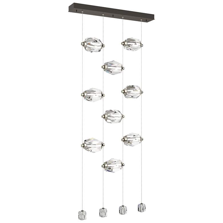 Image 1 Gatsby 27.5" Wide 9-Light Crystal Oil Rubbed Bronze Standard LED Penda