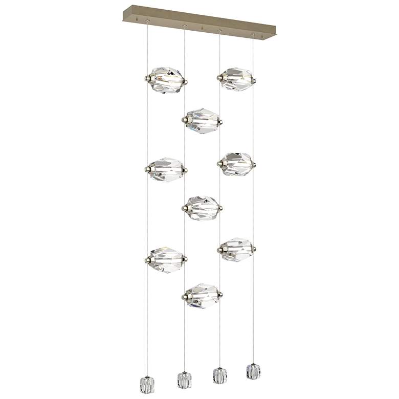 Image 1 Gatsby 27.5" Wide 9-Light Crystal Soft Gold Standard LED Pendant