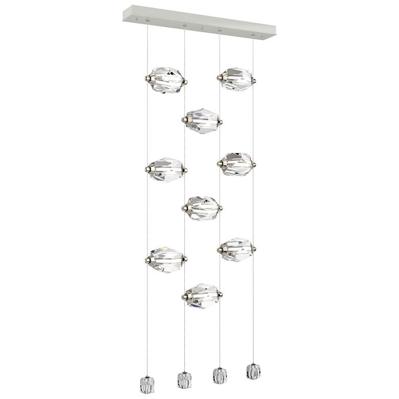 Image 1 Gatsby 27.5 inch Wide 9-Light Crystal Sterling Standard LED Pendant