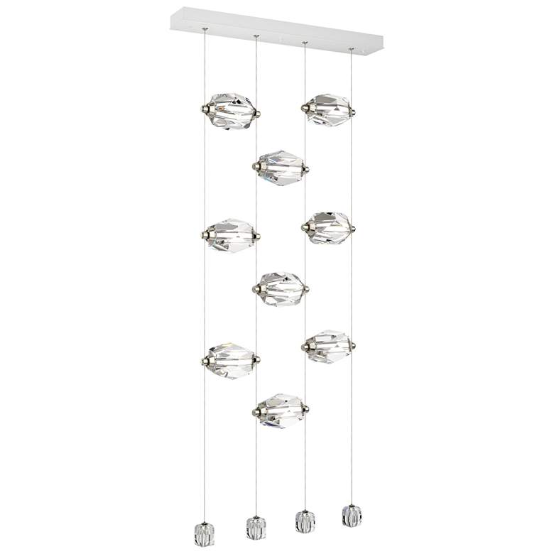 Image 1 Gatsby 27.5 inch Wide 9-Light Crystal White Standard LED Pendant