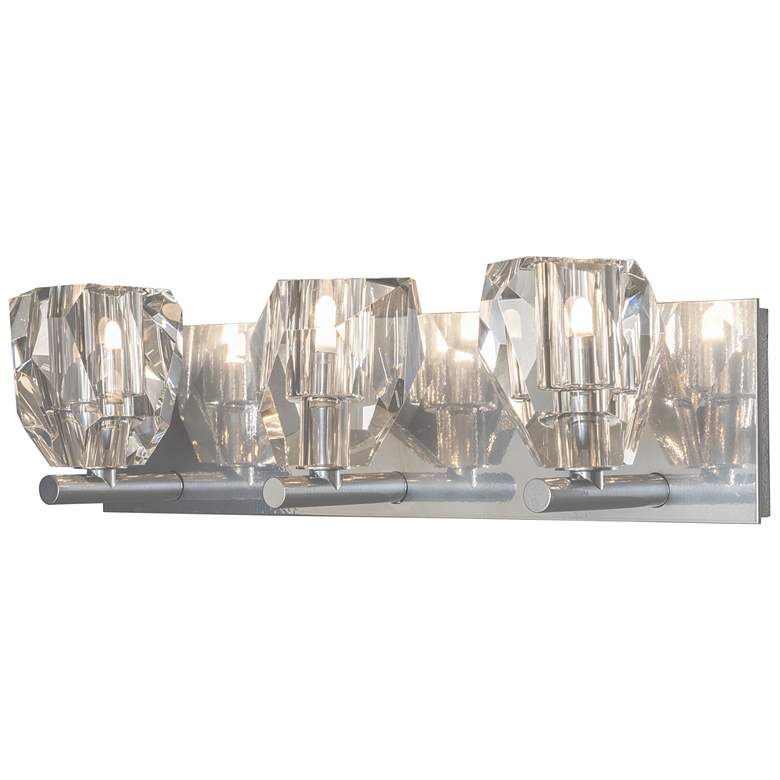 Image 1 Gatsby 3-Light Bath Sconce - Sterling Finish - Crystal Accents
