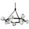 Gatsby 31.7" Wide 9-Light Black Crystal Ring Pendant