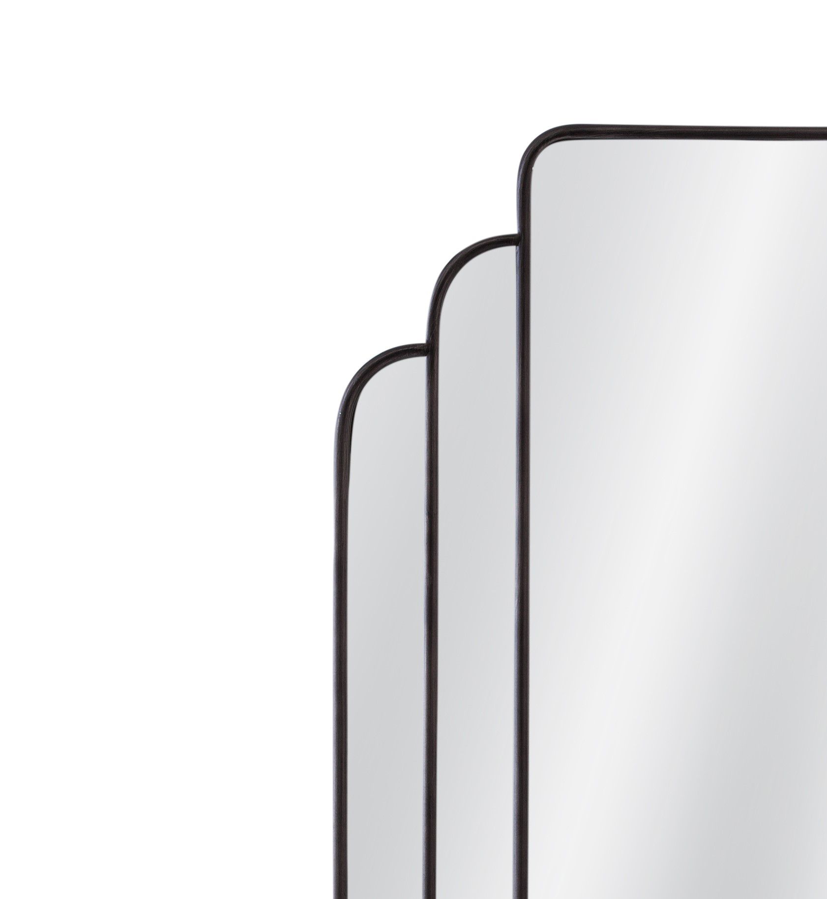 Image 3 Gatsby 35" x 71" Matte Black Wall Mirror more views