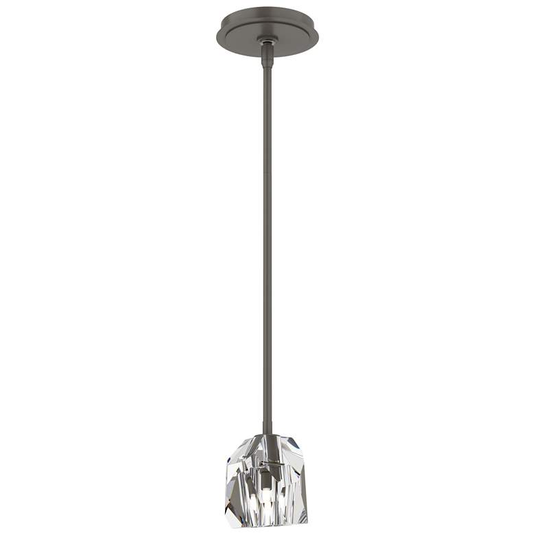 Image 1 Gatsby 4.3" Wide Crystal Dark Smoke Mini Pendant