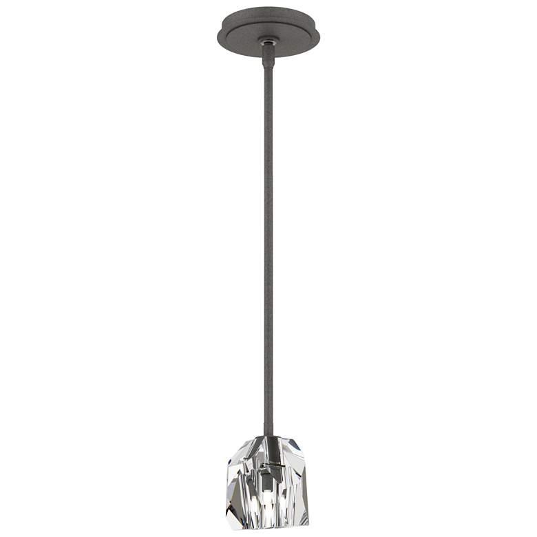 Image 1 Gatsby 4.3" Wide Crystal Natural Iron Mini Pendant