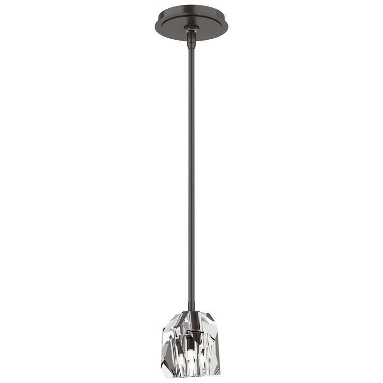 Image 1 Gatsby 4.3" Wide Crystal Oil Rubbed Bronze Mini Pendant