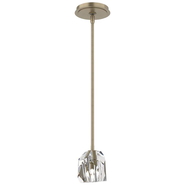 Image 1 Gatsby 4.3" Wide Crystal Soft Gold Mini Pendant