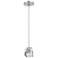 Gatsby 4.3" Wide Crystal Vintage Platinum Mini Pendant