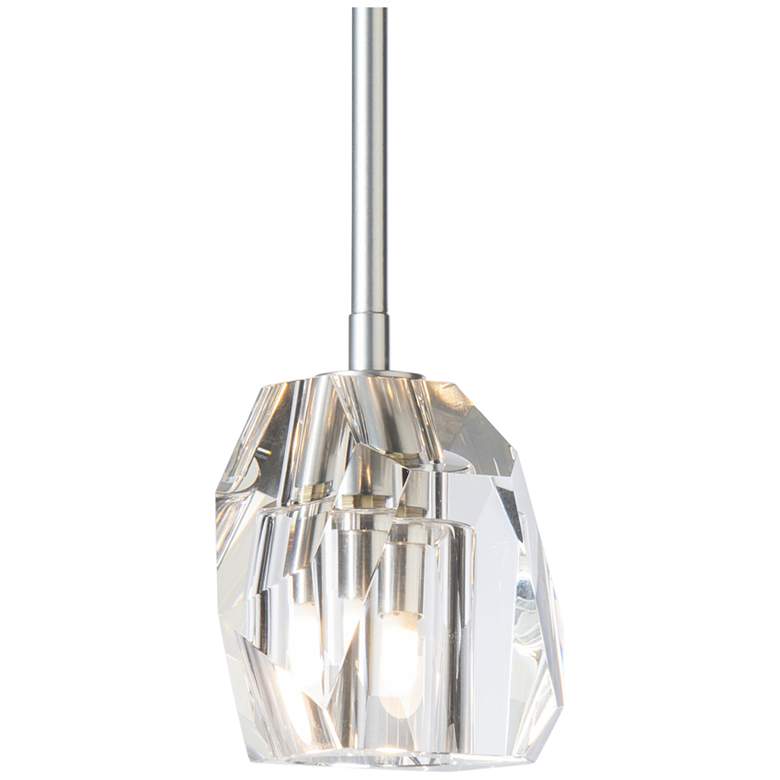 Image 1 Gatsby 4.3" Wide Sterling Crystal Mini Pendant