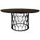 Gatsby 55 in. Round Dining Table in Oak Wood and Metal