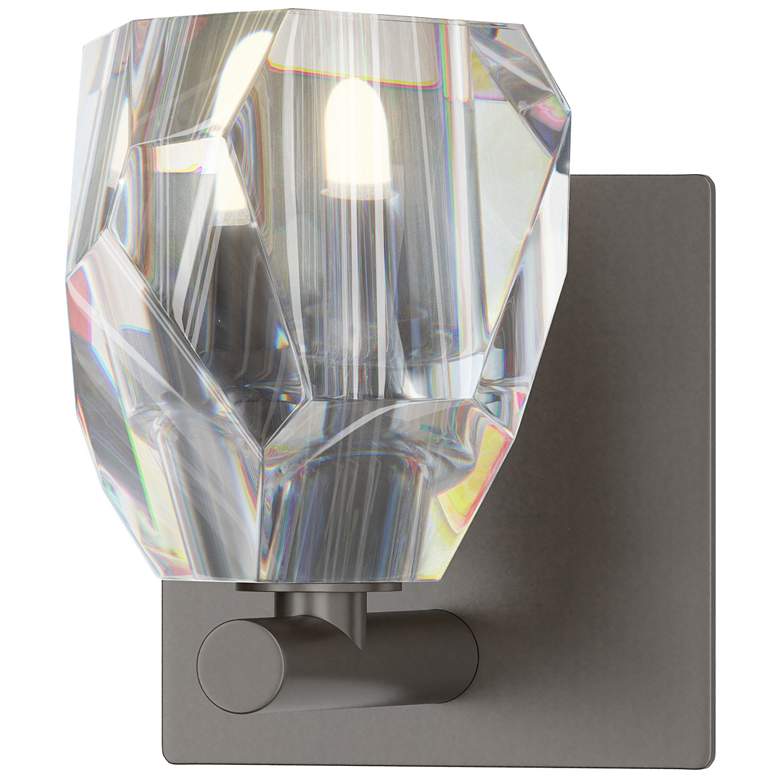 Image 1 Gatsby 6.1" High Crystal Accent Oil Rubbed Bronze Bath Sconce