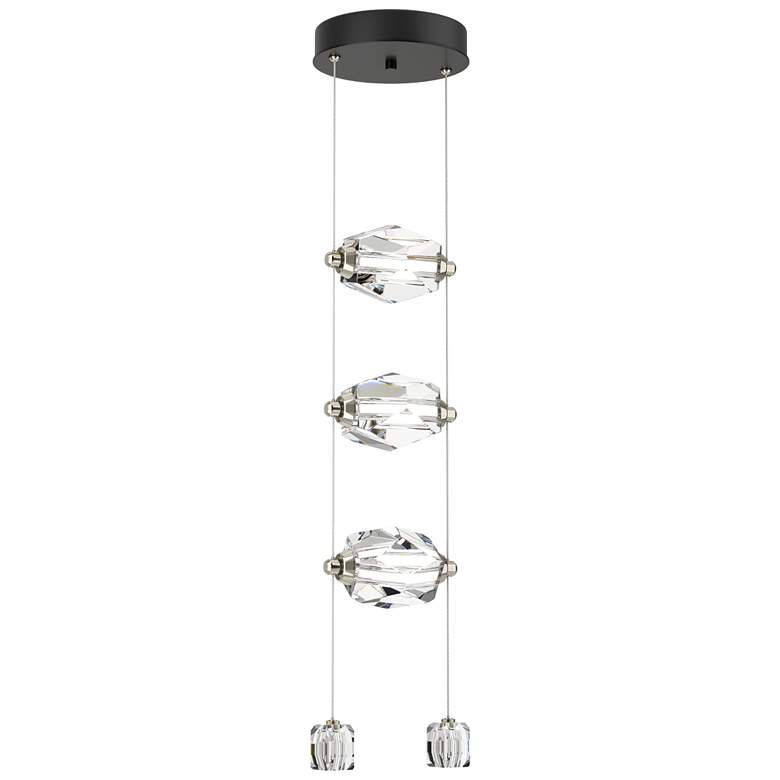 Image 1 Gatsby 9.2" Wide 3-Light Crystal Ink Standard LED Pendant