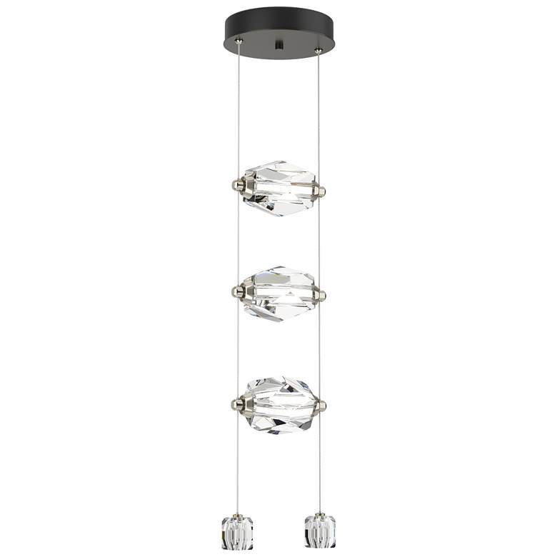Image 1 Gatsby 9.2" Wide 3-Light Crystal Oil Rubbed Bronze Standard LED Pendan