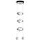 Gatsby 9.2" Wide 3-Light Crystal Sterling Standard LED Pendant