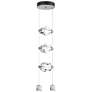 Gatsby 9.2" Wide 3-Light Crystal Vintage Platinum Standard LED Pendant