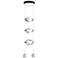 Gatsby 9.2" Wide 3-Light Crystal White Standard LED Pendant